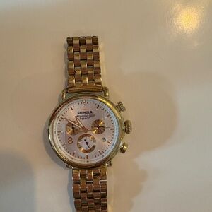 Shinola Gold-Tone Chronograph Watch